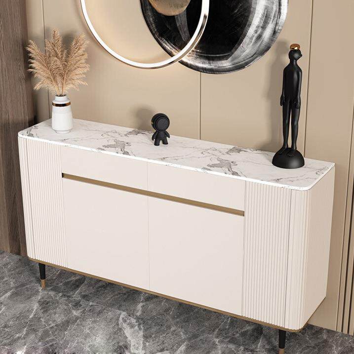 岩板餐边柜意式实木家用客厅边柜储物柜轻奢置物收纳柜现代简约