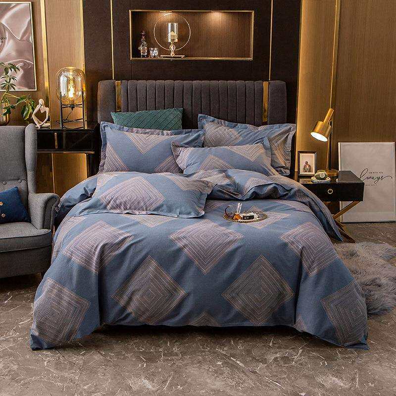 新款全棉磨毛四件套100全棉床单加厚被套秋冬床上三件套床品套件