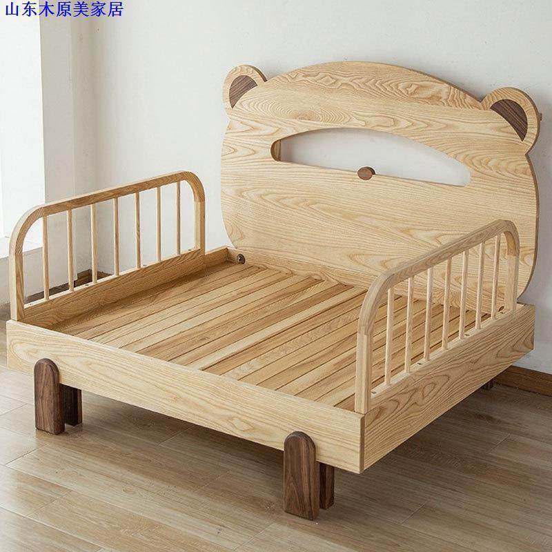 北美白蜡木全实木儿童床日式樱桃木伸缩床多功能白橡木抽拉单人床,电子元器件市场,其它元器件,淘宝优惠券,粉丝福利购,淘宝优惠卷