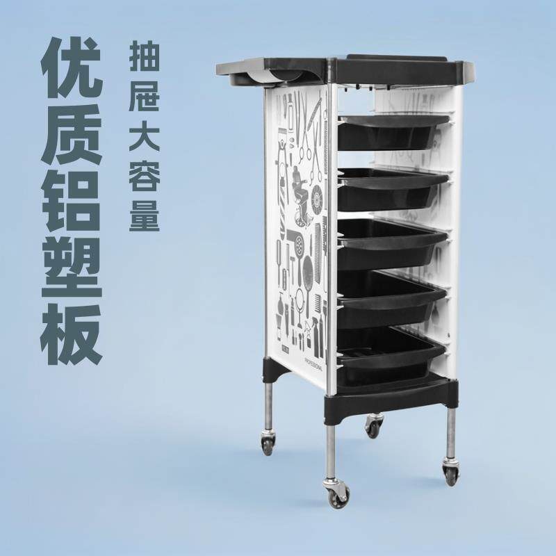 跨境发廊多层工具推车烫发工具车美发推车多功能多层置物架