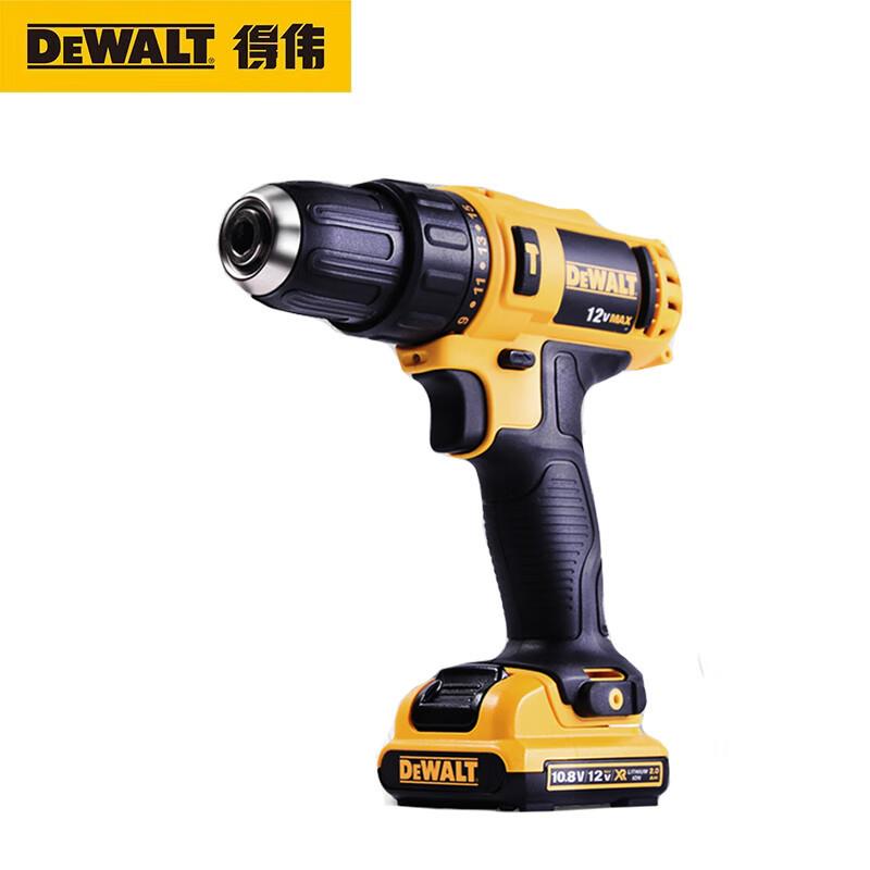 得伟12V锂电紧凑型冲击钻2x2.0Ah电池DCD716D2K-A9