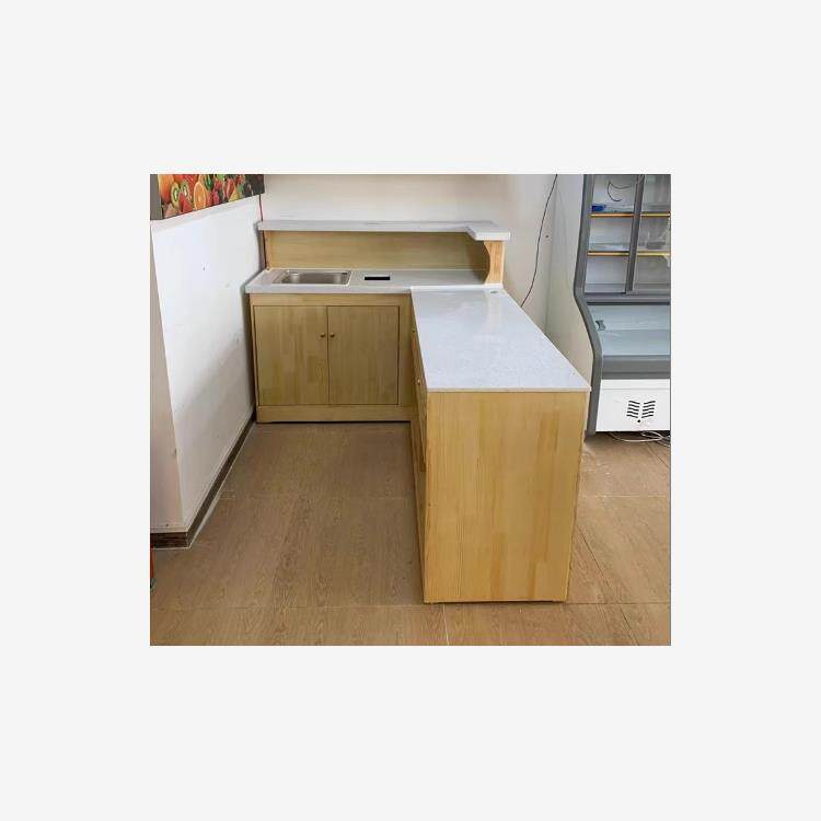 水果店切果台收银台一体果蔬店水果洗切台商用大理石生鲜切配台