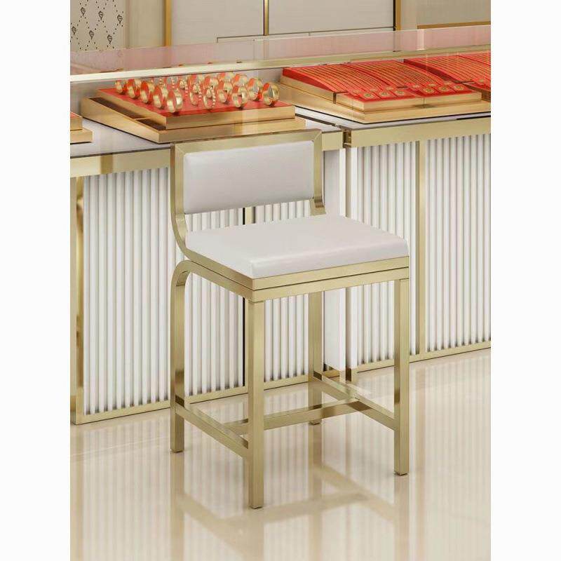 珠宝店凳子眼镜店椅子金店柜台椅高脚椅吧凳轻奢吧台椅默认无金属