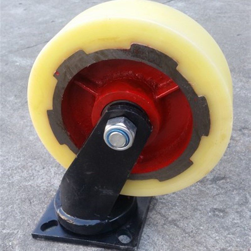 6寸8寸10寸超重型万向轮脚轮工业推车轮铁心尼龙轮子载重1300公斤