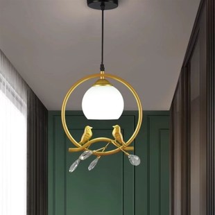 过道小吊酒吧灯现代简约奶茶店灯具个性 创意玄关走廊阳台单头吊灯