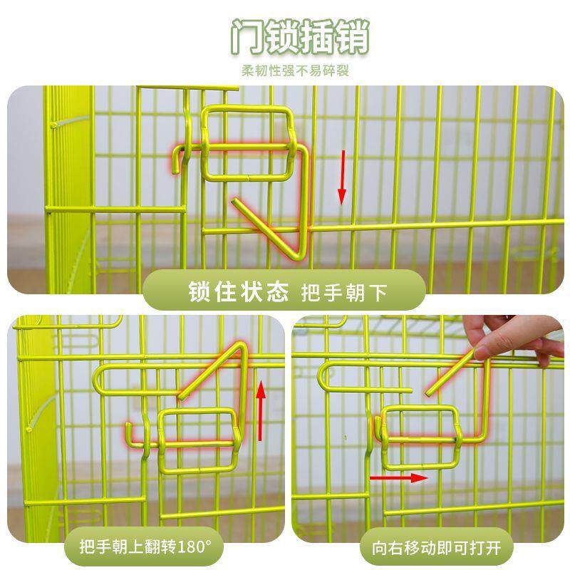 狗笼子中型犬大型犬加粗加固纳米烤漆狗窝家用可折叠带厕所宠物笼