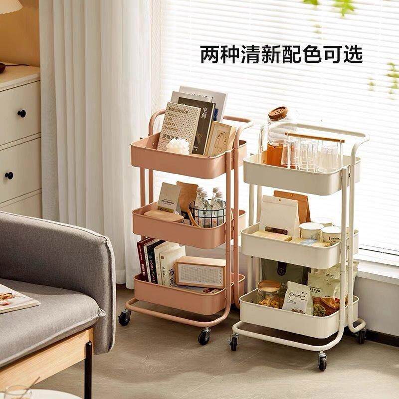 置物架小推车加厚移动落地多层厨房宿舍收纳架家居婴儿用品储物z