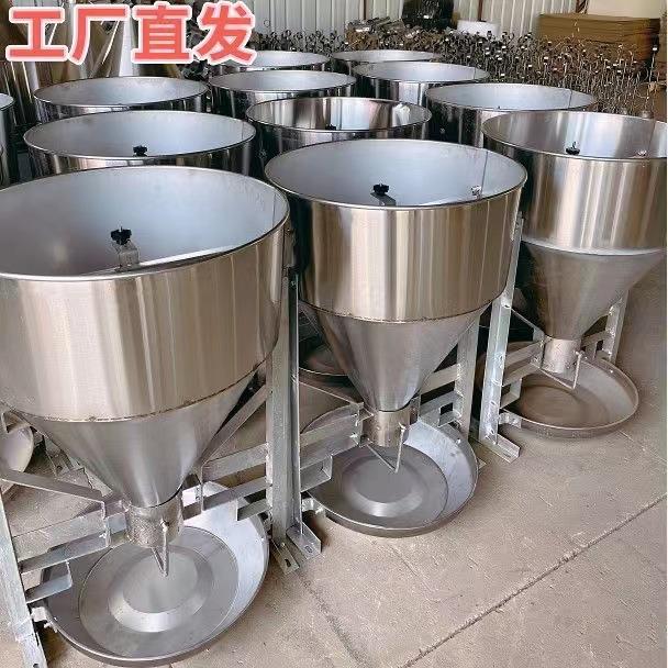 猪食槽养殖场不锈钢自动下料槽干湿两用养猪设备仔猪自由采食料槽