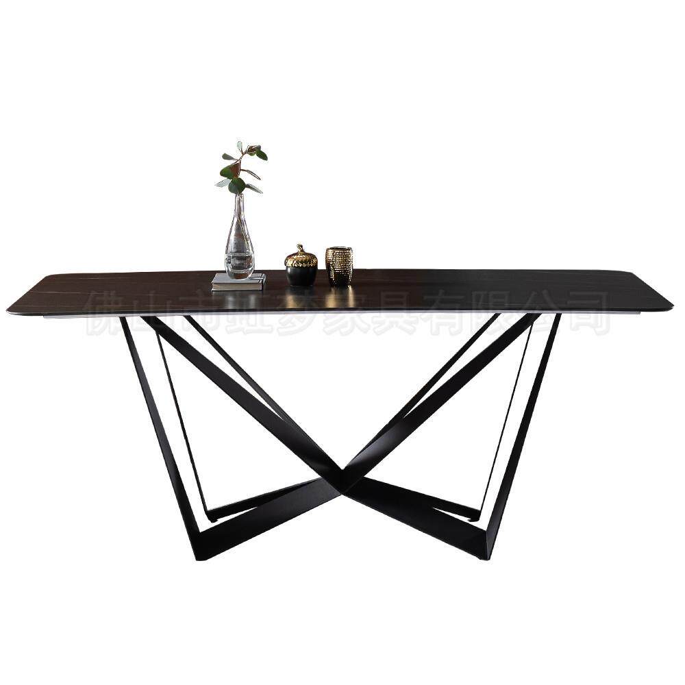 自助西餐厅岩板餐台工厂宁波四人位长方形餐桌结实网红餐桌子