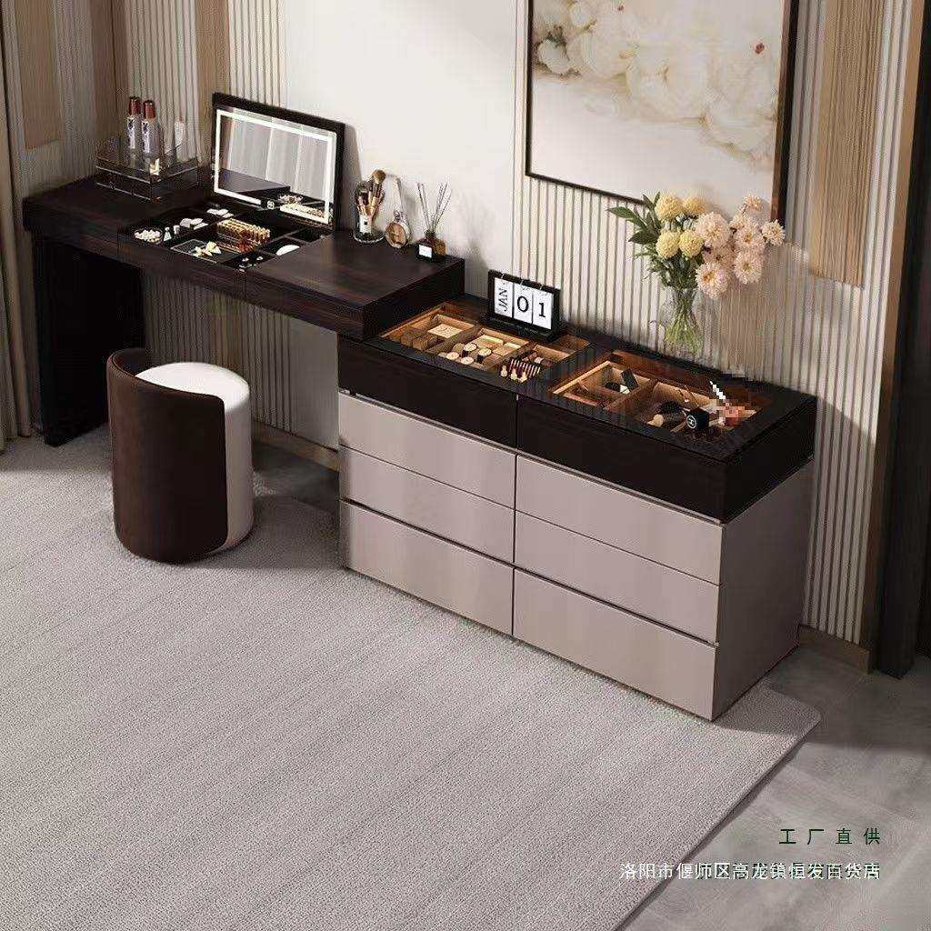 实木意式智能梳妆台斗柜一体首饰柜卧室床尾储物收纳柜翻盖化妆桌,电子元器件市场,其它元器件,淘宝优惠券,粉丝福利购,淘宝优惠卷