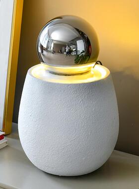 现代客简约桌面流摆件转水运循环水厅书房招球财景观乔EQJ迁开业