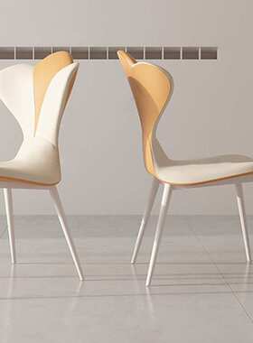北欧奶油风餐椅家用小户型靠背椅子现代简约极简凳子SY-AK107