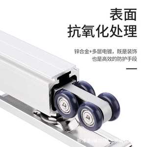 木门家装门窗五金配件双向缓冲吊轮玄关推拉门滑轮卧室移门吊轨轨