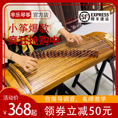 芈乐古筝初学者入门小型便携式21弦迷你筝儿童练习琴一米小筝半筝