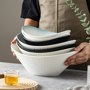 元 创意陶瓷大碗汤碗水果沙拉碗火锅调料碗酒店商用备菜盆 宝碗日式