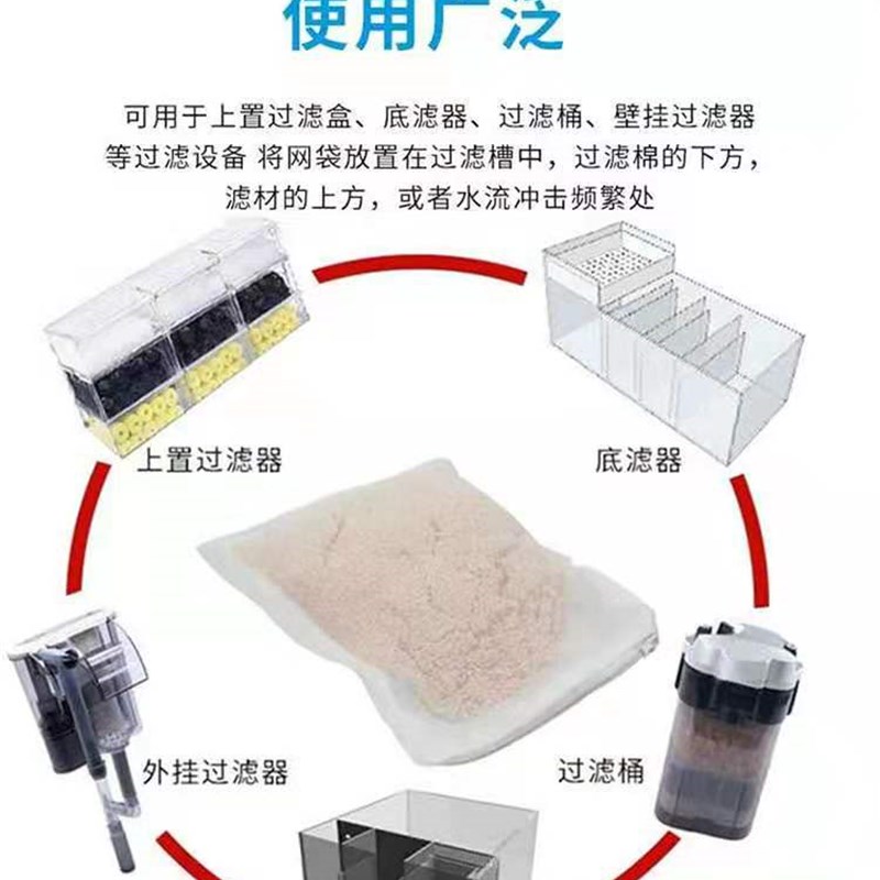 去除鱼缸悬浮物蛋白棉吸黄水绿水浑水亚硝酸氨氮硝酸盐1公斤包邮