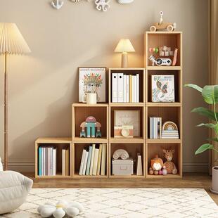 实木书格架格WNF子柜落子地靠墙组合客收厅储物家用纳书柜幼儿园