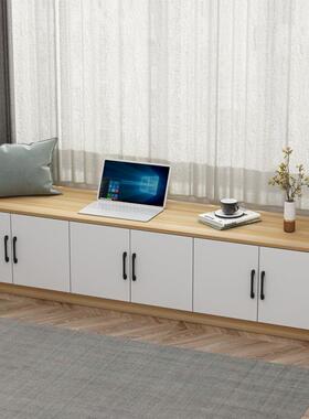 家储用飘窗柜坐物防柜简易地柜矮柜可窗台柜置物柜嗮收352纳柜柜