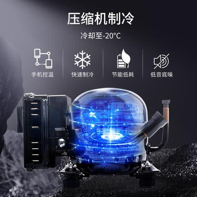 冰虎压缩机车冰制冷15L-40L车家载两用12冻v24355v小型冷冷箱藏