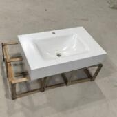 岩板热弯一体盆单盆浴加宽加长切角手洗异间台面转角304型室柜台