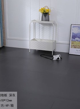 商业空间纯色系石纹水泥强化复合木地板厂家直销环保耐磨纯白纯黑