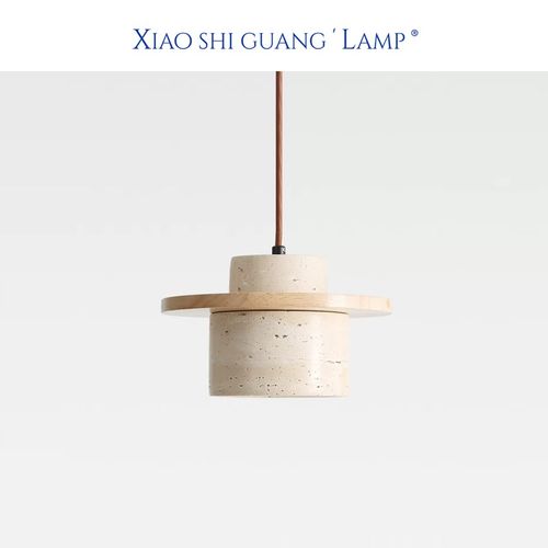 黄洞石日式侘寂风卧室床头小吊灯创意奶油风民宿复古餐厅吧台吊灯