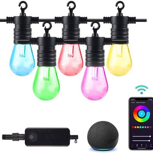 4亚马逊爆智户款能调光调色灯串外SYJ-31防水LED灯庭院装饰智能灯
