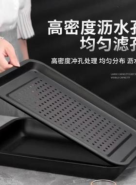AL101278盘子客厅储.水式加厚现代茶盘托茶台不锈钢茶具茶家用.盘