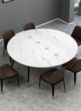 F7675M85新折叠桌圆台面经济简款约型圆济轻桌面圆形圆桌白色奢简