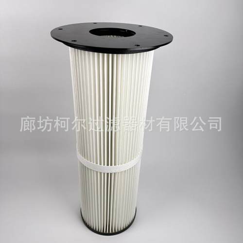 厂家直耐酸碱PTF销业E覆式膜工用法0008兰盘吊装除尘滤筒空气滤芯
