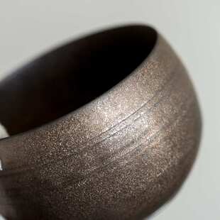 陶瓷建水铁锈釉茶渣灌小号杯洗鎏金釉茶洗茶具水盂茶道配件