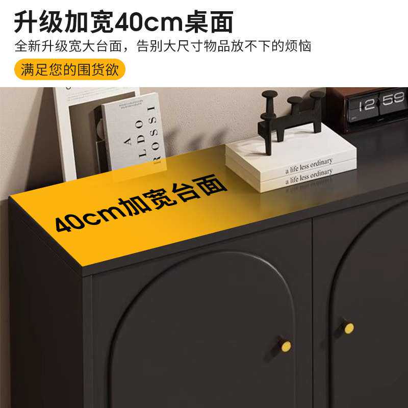 实木斗柜黑色家用卧室小户型储物柜简约客厅五斗抽屉收纳轻奢边柜