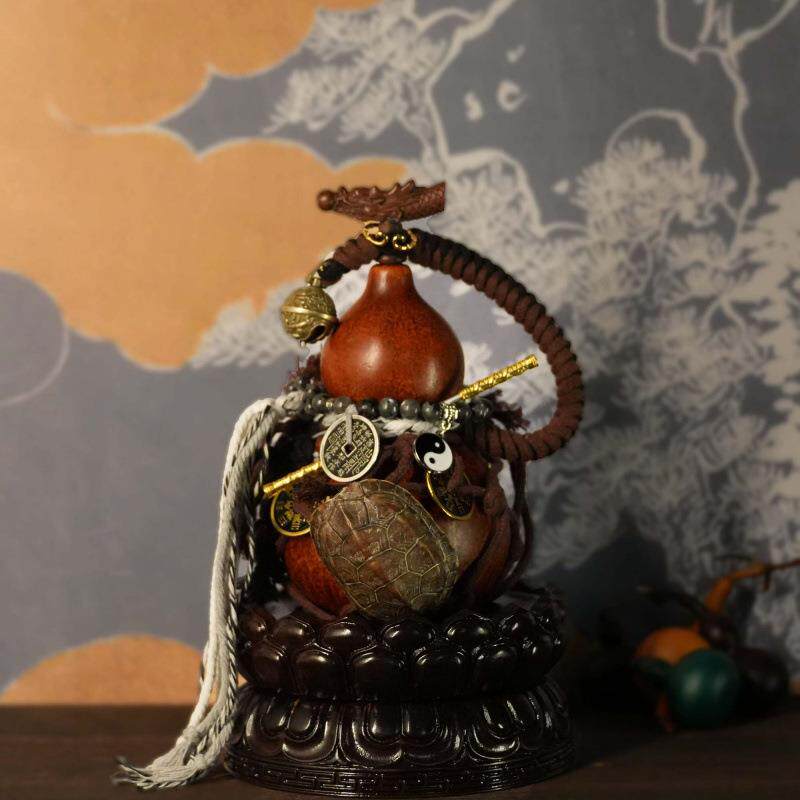 天然悟空非遗大漆随身葫芦仿古摆件纯手工水壶古风神话防渗酒壶