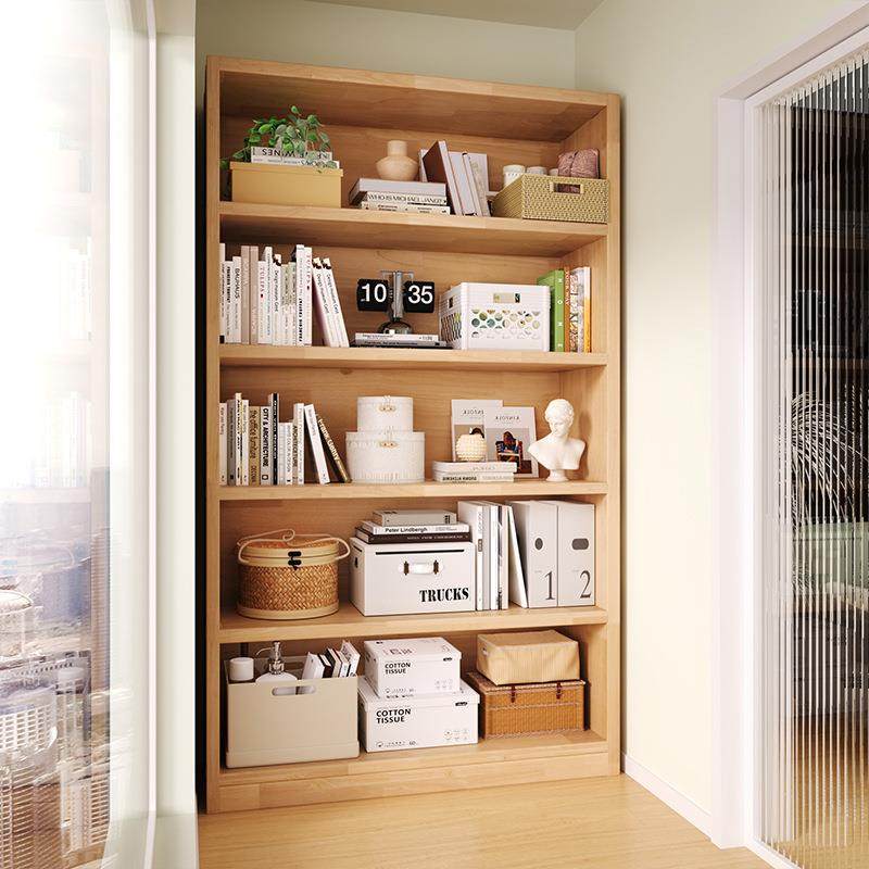 实木阳台书架一体靠墙落地置物架收纳储物家用简易不占地方的书柜,电子元器件市场,其它元器件,淘宝优惠券,粉丝福利购,淘宝优惠卷