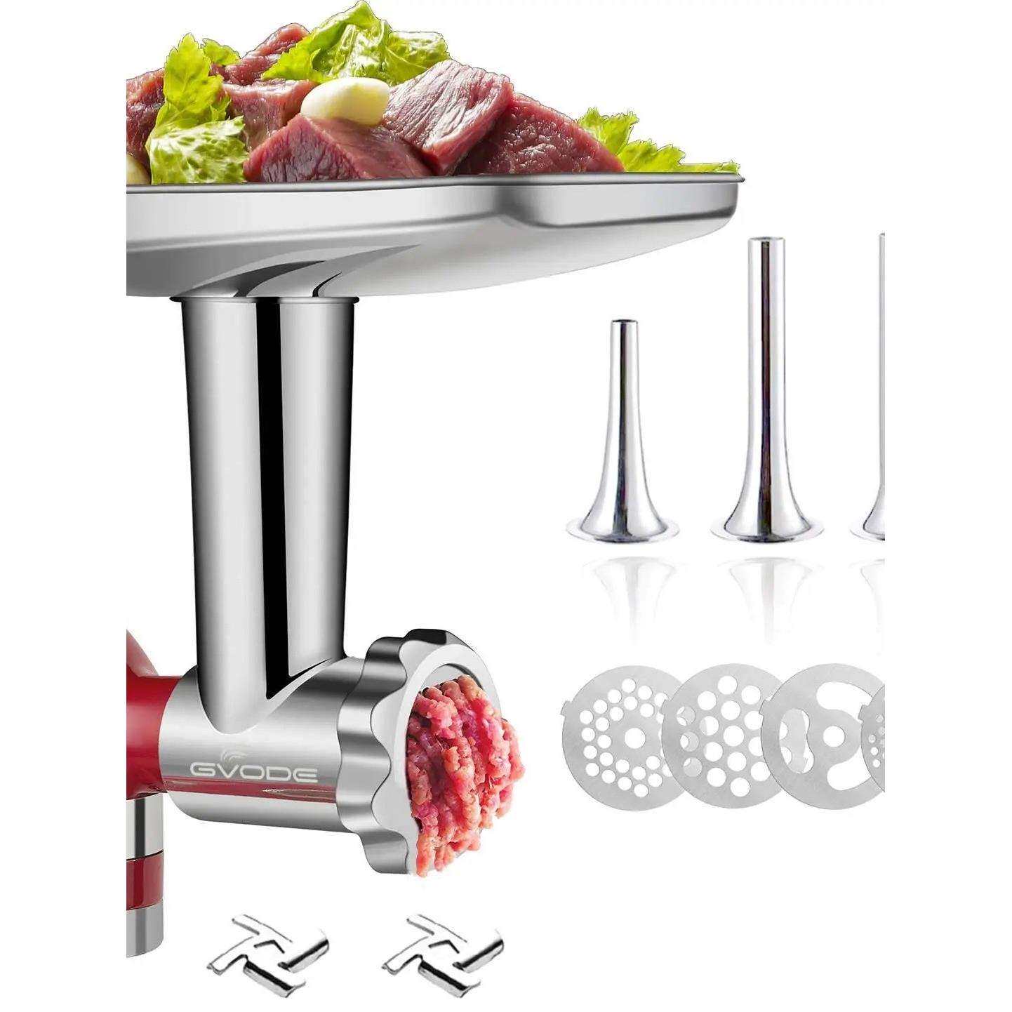 通用于Kitchenaid凯膳怡厨师机配件制作304不锈钢灌肠绞肉三个管