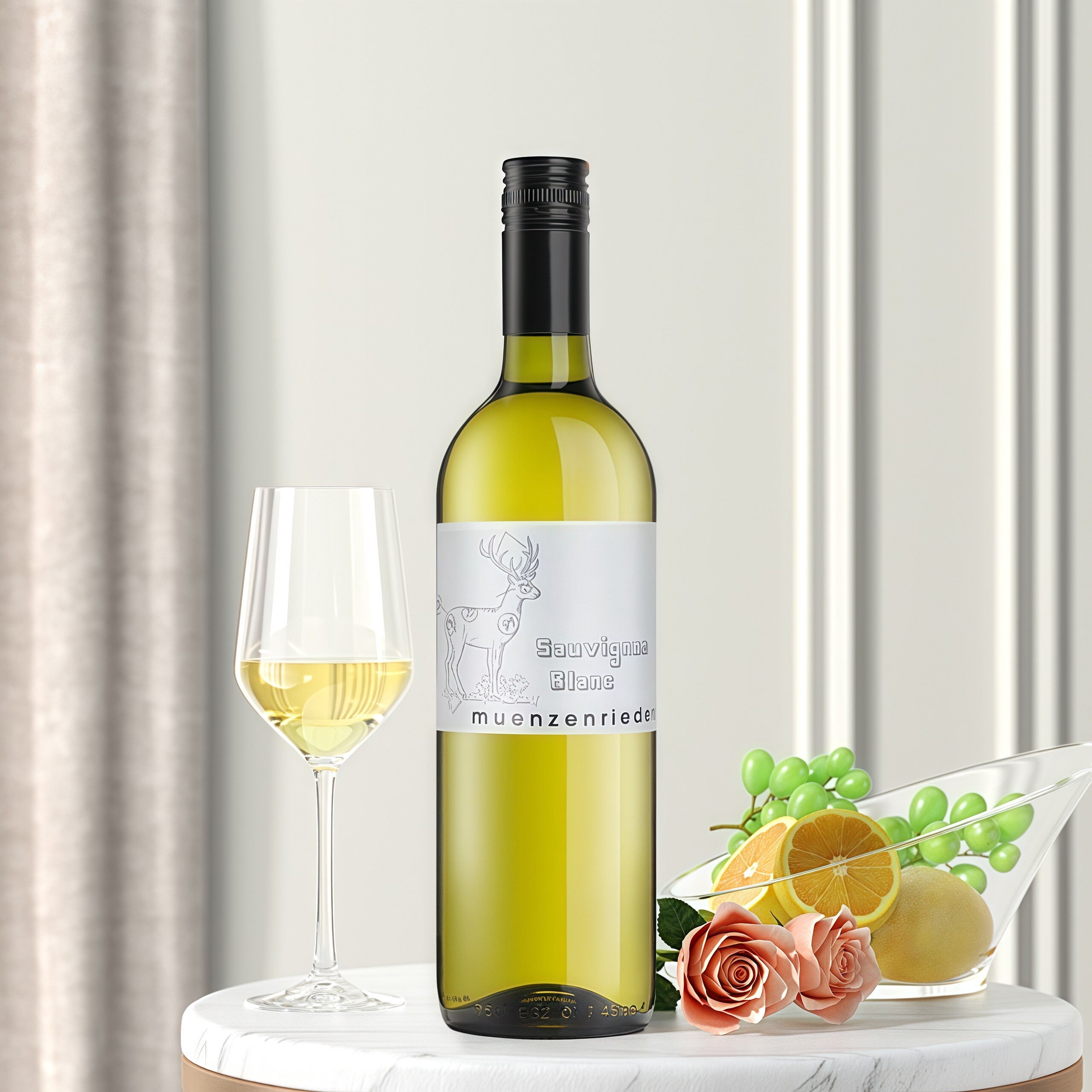 奥地利进口 长相思干白葡萄酒750mL果香不涩佐餐酒派对宴请微醺