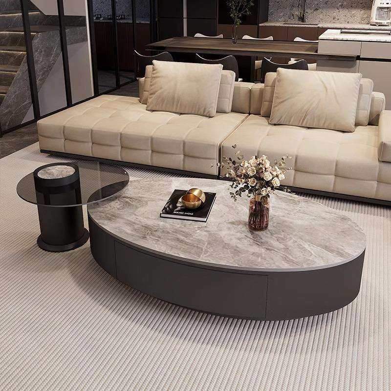 意式轻奢现代简约椭圆形岩板茶几小户型客厅高级家用环保茶桌组合,电子元器件市场,其它元器件,淘宝优惠券,粉丝福利购,淘宝优惠卷