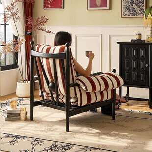 本来就复古/赤乌椅/法式复古单人沙发椅客厅家用休闲椅单人位椅子