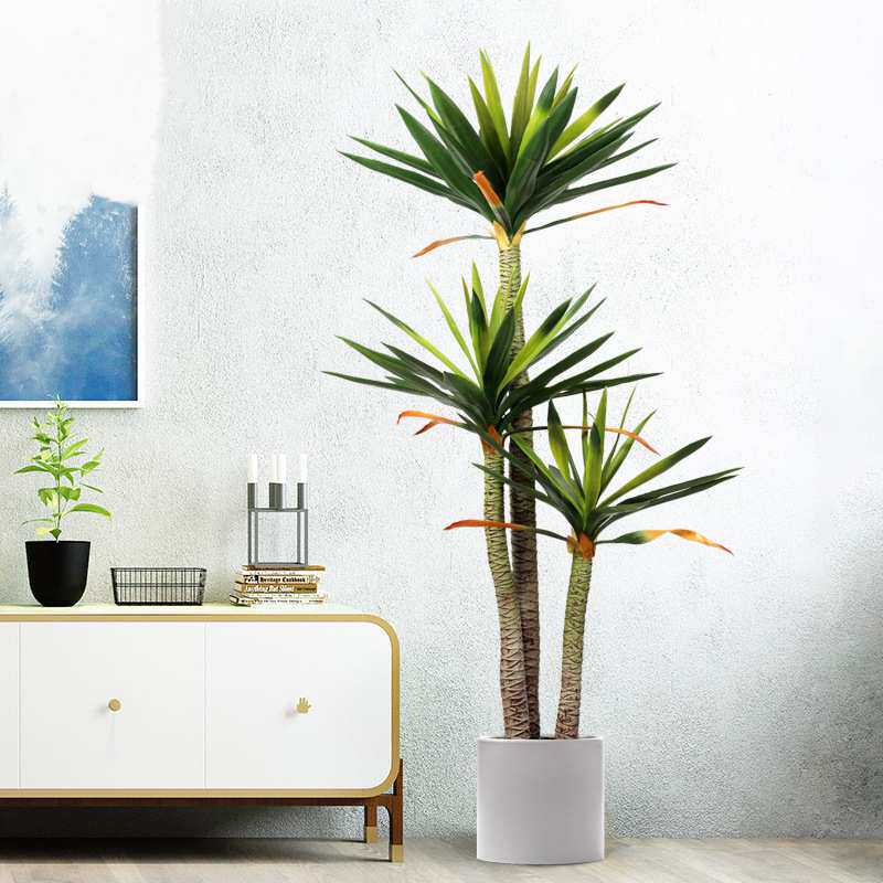 仿生植物剑麻树盆栽北欧风家居仿真绿植剑兰落地装饰假荷兰铁树