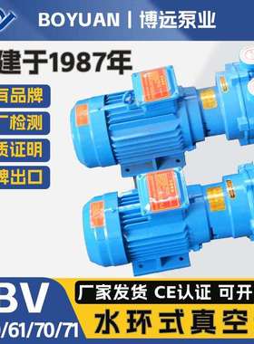 博远泵业2BV水环真空泵2060/61/70/71耐腐防漏机封工业真空液环泵