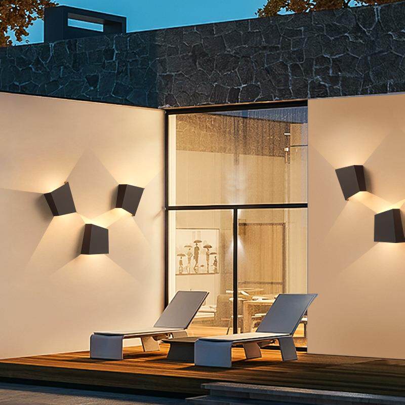 户外壁灯现代简约庭院灯露台花园别墅墙壁布置灯太阳能装饰墙壁灯