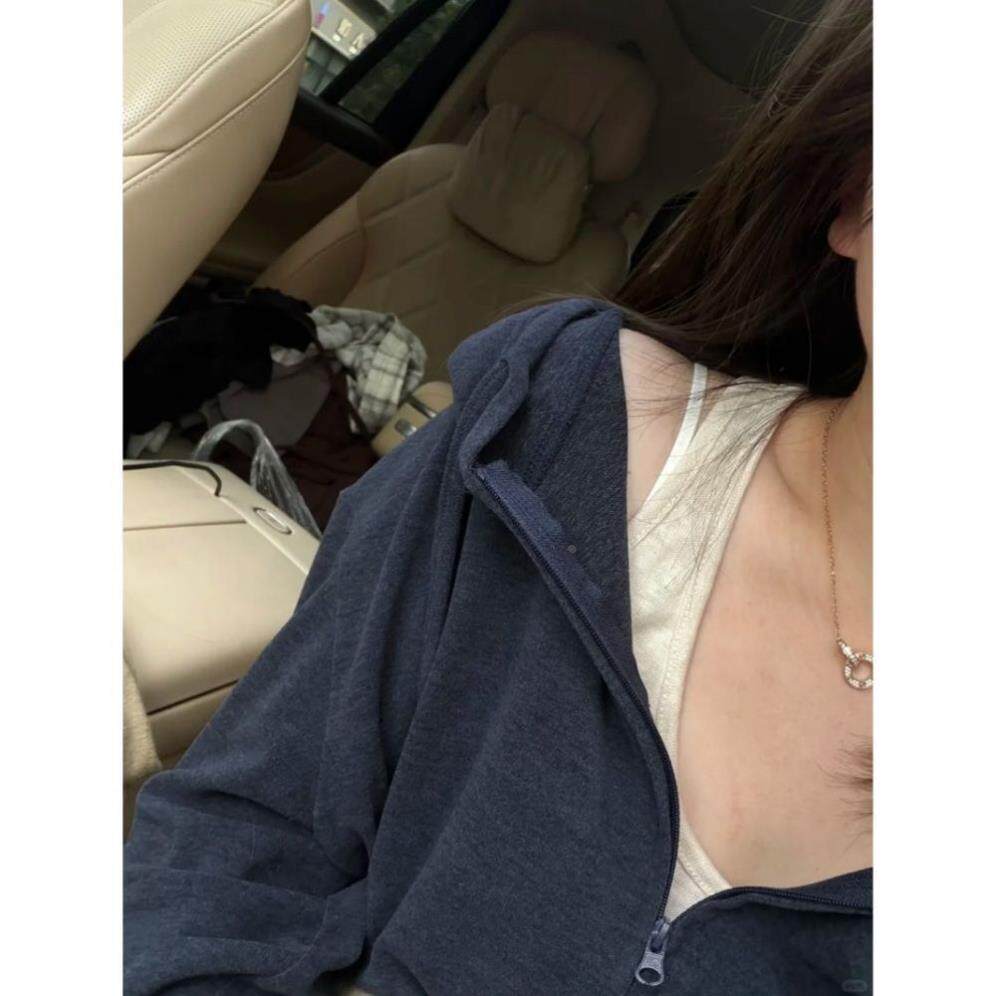 慵懒风棕色连帽开衫外套女秋冬显瘦百搭宽松磨毛卫衣休闲长袖上衣