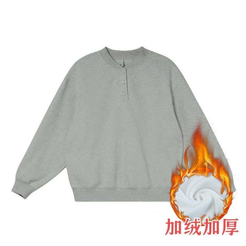 秋冬装新款立领纯色时尚洋气套头卫衣女半高领宽松打底衫百搭上衣