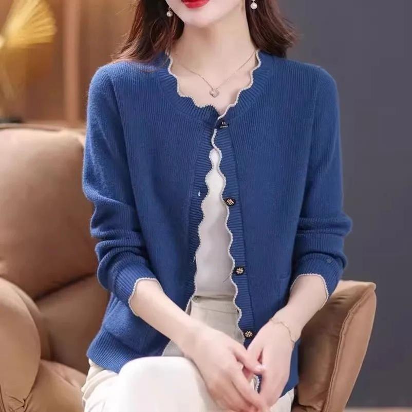 春秋款2025年新款外套女短款小香风上衣薄款气质外穿毛衣针织开衫
