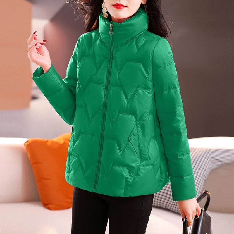 短款立领羽绒棉服洋气高端外穿棉袄中年妈妈保暖冬季时尚外套