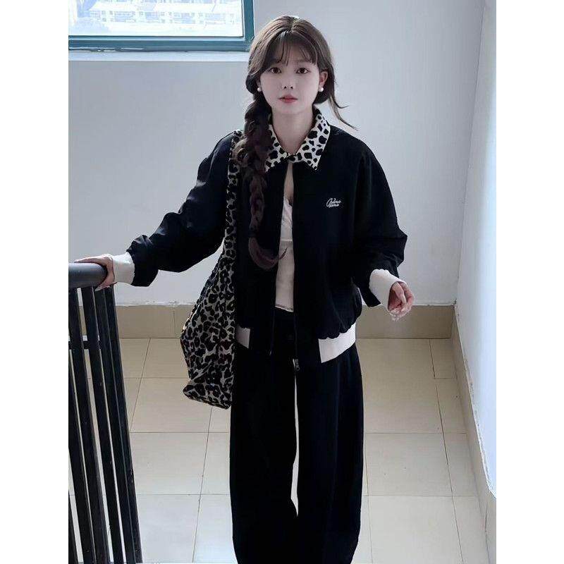 日系翻领棒球服女 秋季新款宽松BF百搭休闲刺绣夹克 ins潮