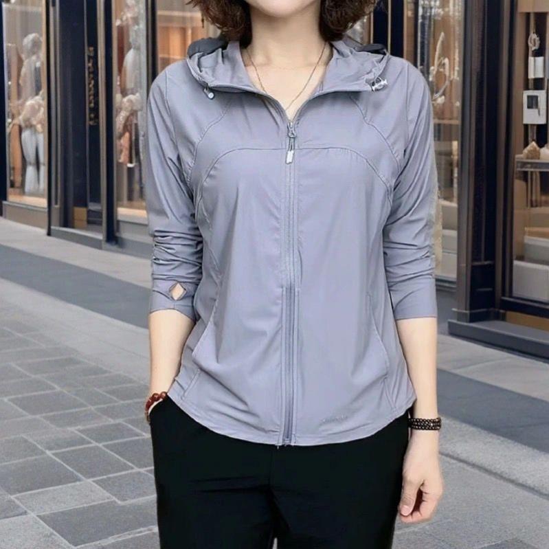 冰柔丝连帽正品防晒衣夏季新款显瘦透气衣女凉爽柔软舒适防紫外线