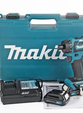 Makita牧充电式锂电钻DF032DWME手电钻起子机12V无刷螺丝刀家用