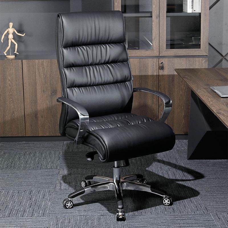 志光老板椅办公转椅中班椅商务洽谈椅会客椅带万向轮滑轮椅子