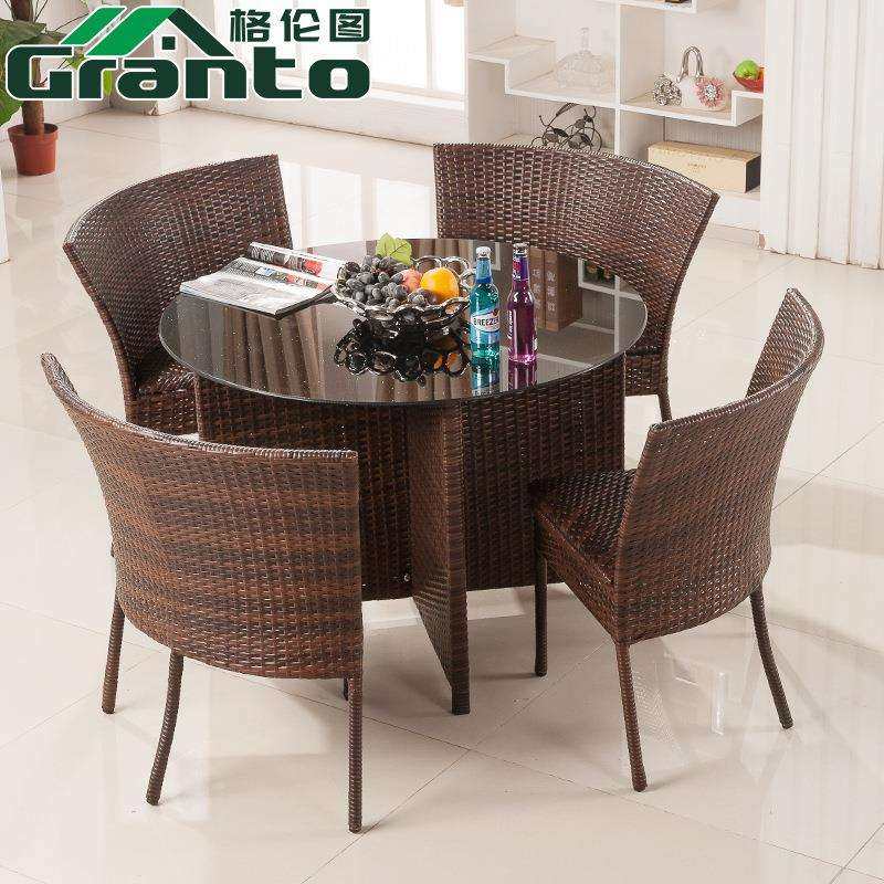 创意藤椅五件套组合户外阳台休闲藤编桌椅庭院室外花园家用圆茶几,电子元器件市场,其它元器件,淘宝优惠券,粉丝福利购,淘宝优惠卷